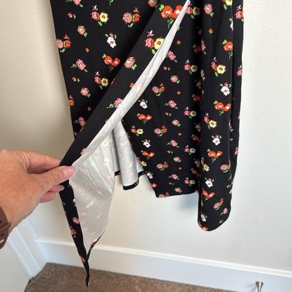 Boden Square Neck Floral Midi Dress Size 4 - Picture 8 of 9